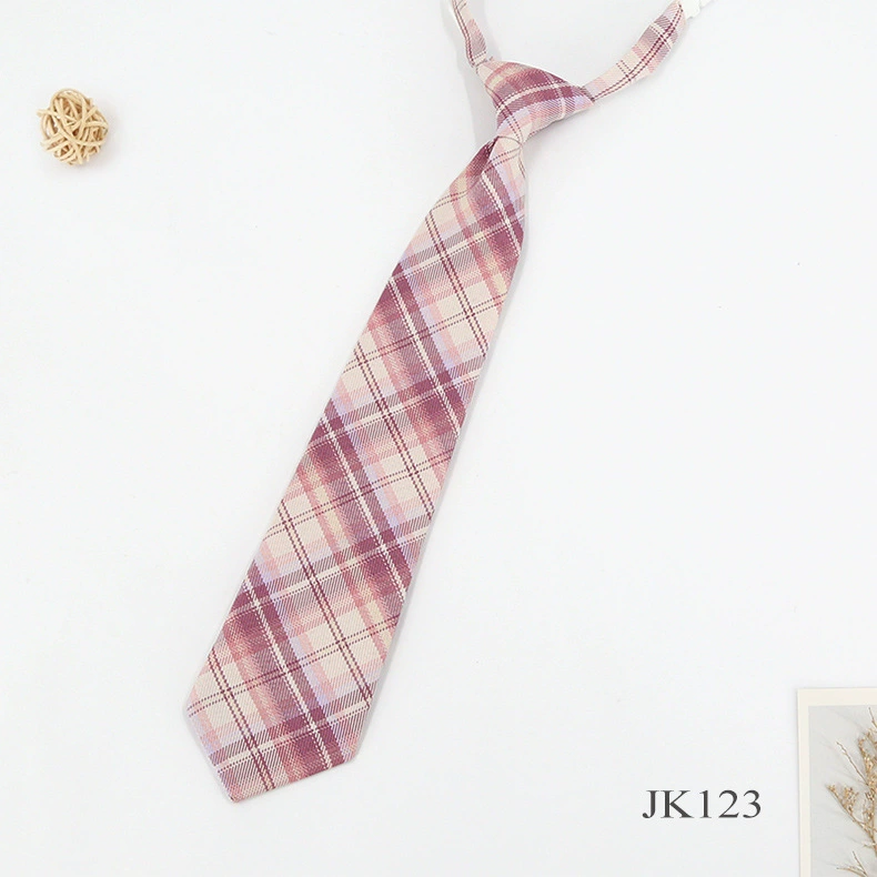 Заготовка на петлях Lazy Tie JKDK, школьная форма в клетку колледжного стиля, регулируемая 7×33 см
