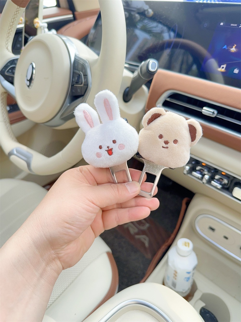 Seat Belt Extension Buckle Car Safety Belt Protective Cover for Kidsren and Pregnant Women Cartoon Cute Car Interior Supplies for Women