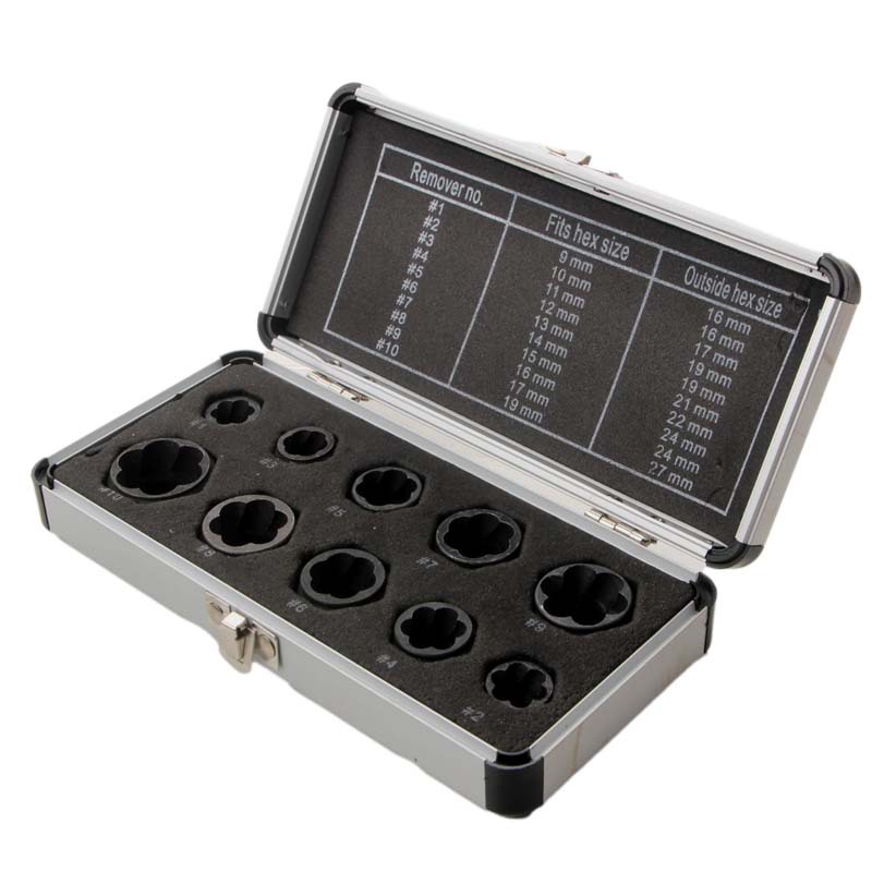 10pc破损螺母取出器铝盒8