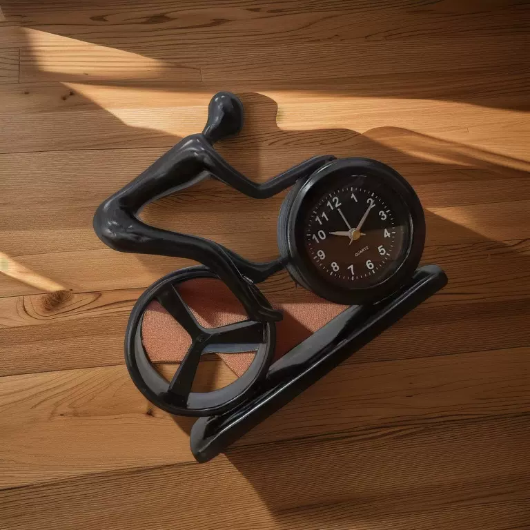 北欧简约树脂自行车摆件 创意自行车时钟 自行车饰品摆件