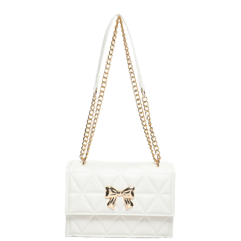 Bolso debajo de la axila de la cadena para mujeres 2024 primavera y verano nuevo estilo de estilo extranjero mariposa de cuadrícula de diamante un hombro bolso de tramo inclinado bolso pequeño