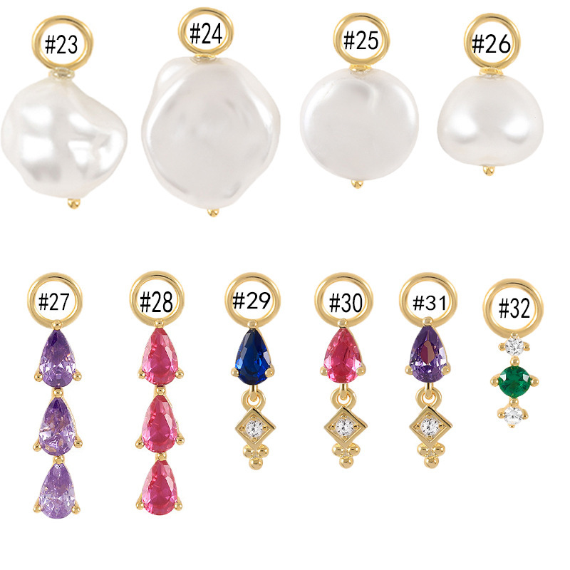 1g Weight Pendant Jewelry Making Type 10-20mm, 25-30mm Jewelry Making Size Zircon Inlay Material 1 Piece 10-20mm 25-30mm Sterling Silver Zircon Geometric Pendant