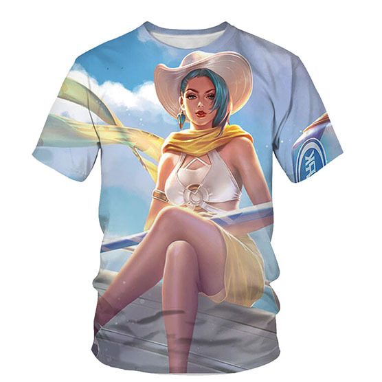 2023新款青少年王者荣耀短袖3D印花男夏季T恤衫 中小学生儿童上衣