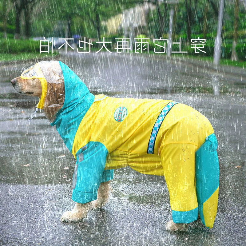 Impermeable para perros grandes, de verano, diseño simple, protección contra la lluvia para viajes al aire libre, ropa para perros Labrador.