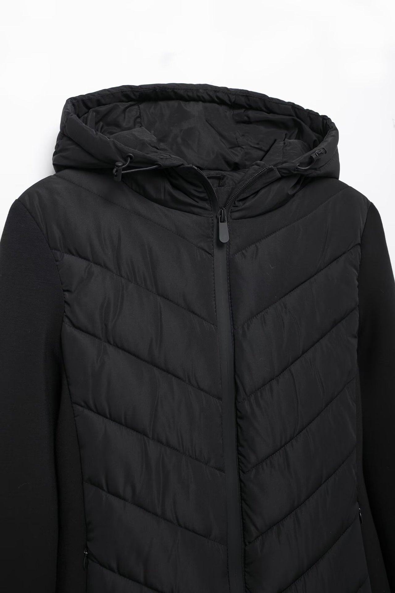 Abbigliamento donna 2024 autunno e inverno nuovo patchwork giacca casual in cotone con cappuccio_voghion.com