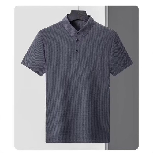 Men's Turn-Down Collar Short-Sleeved Polo Shirt, Trendy Brand Summer T-Shirt, Korean Style Slim-Fit Fashion 2025 New Arrival All-Match T-Shirt Top