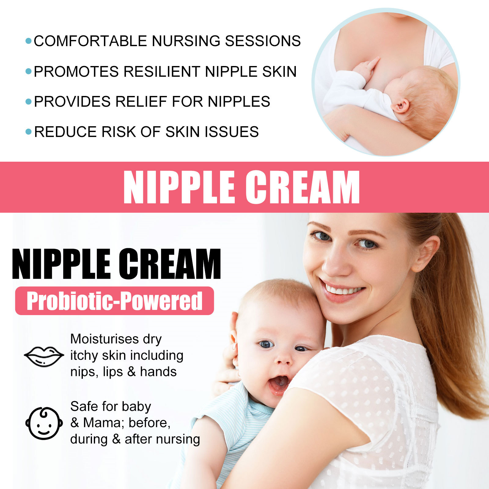 für stillen Wiieey mütter lindert brustwarzen risse schmerzen reparatur creme befeuchtet und nährt warzenhöfe,_voghion.com