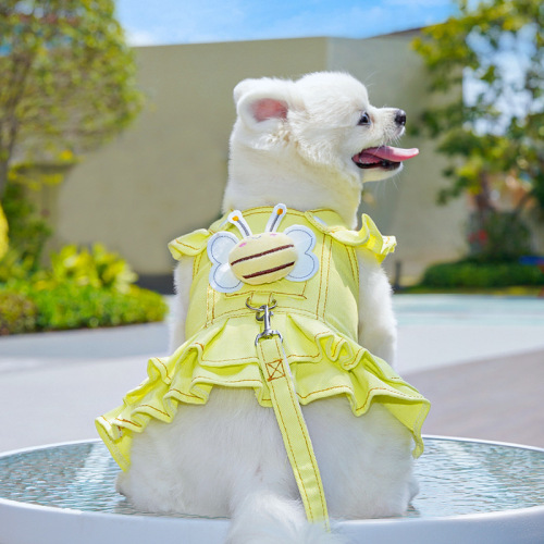 Dog Harness Cowboy Belt Skirt Dog Clothes Cat Dress Teddy Pet Corgi Cat Supplies Dog Clothes