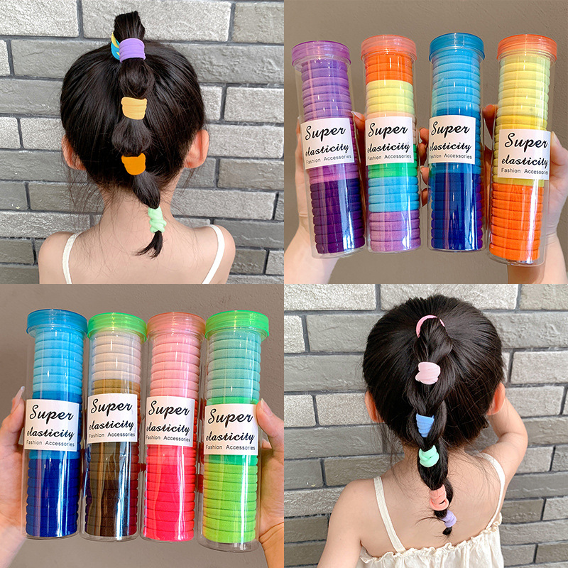 candy color filling 30 pack hair ring high elasticity hair band seamless durable not hurt hair rope