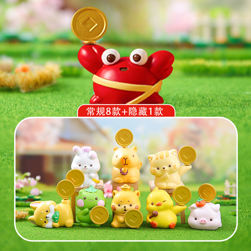 クリエイティブな樹脂工芸品、秘密の花言葉、小さなウサギのブラインドボックス、漫画風で可愛い、女の子の寝室の装飾ギフト、卸売