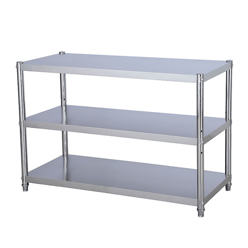 Kitchen storage shelf with three layers, floor-standing kitchen home multi-functional detachable microwave balcony bedroom storage rack