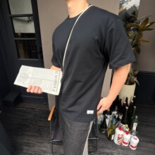 高版本SLP家夏季新款标识贴饰字母圆领短袖简约百搭男款T恤棉