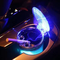 Автомобильный пепельница подвесная индивидуальность креативная сеть красный автомобиль пепельница с крышкой светодиодный свет для автомобиля пепельница
