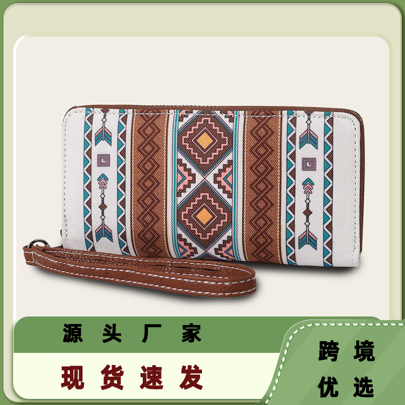Cross-border Single-pull Wallet in stock Retro Light Luxury RFID Function Women's Wallet ID Card Wallet