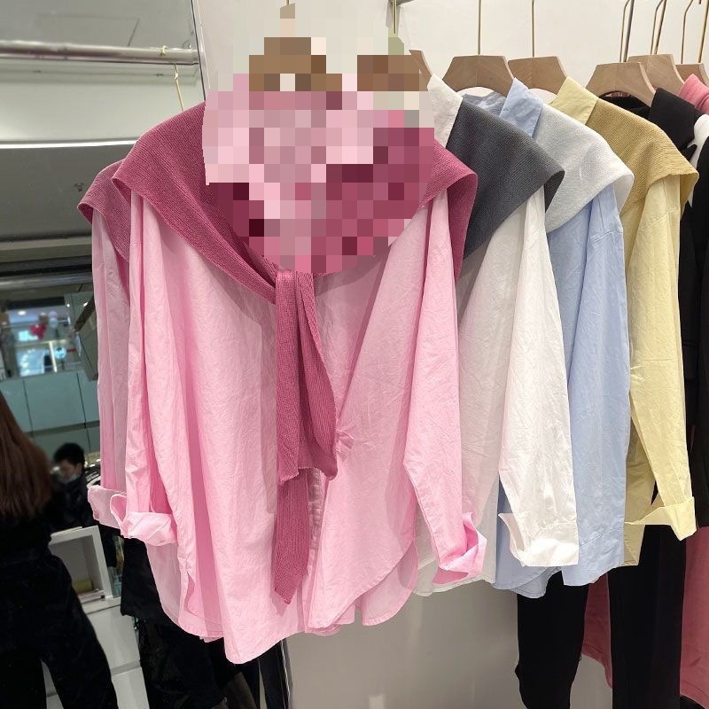 女披肩新款2025春感时尚上衣早春衬衫两件套洋气设计杏色披肩|undefined