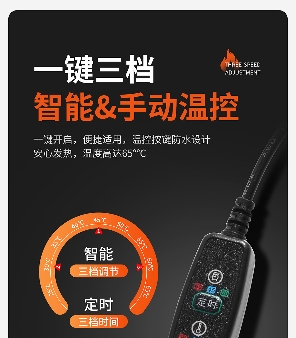 New winter short-pile heated car seat cushion, 12V/24V universal cigarette lighter USB quick-heating car seat pad