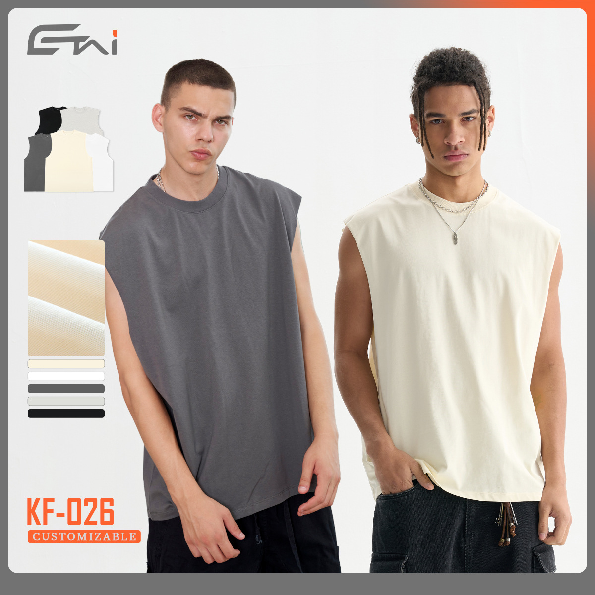 ETAI Hombre| Marca de moda casual hombre y mujer camiseta sin mangas hombre estilo deportivo de algodón blanco chaleco de color sólido hombre