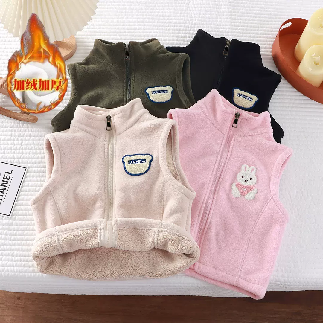 儿童马甲2025秋冬新款奥粒绒背心男女童保暖外穿柔软舒适坎肩开衫