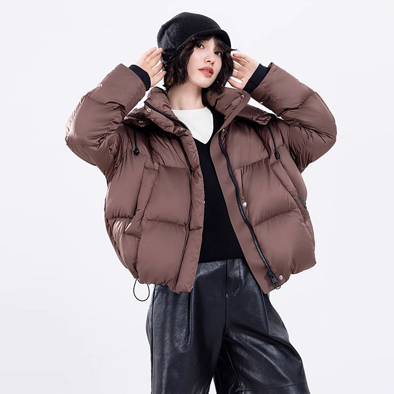 2025年冬季新款时尚百搭高级感面包服加厚保暖羽绒服女短款90鸭绒|undefined