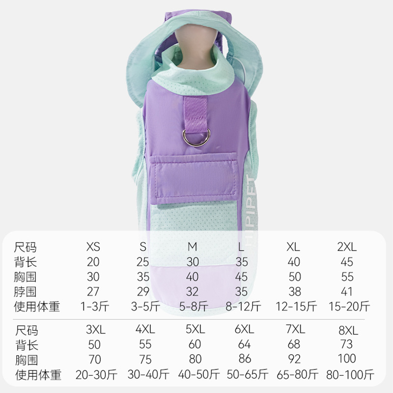 Ropa de protección solar para perros al aire libre de primavera y verano para perros pequeños y medianos