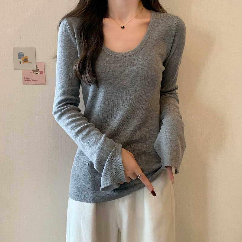 Knitted long-sleeve, slim fit