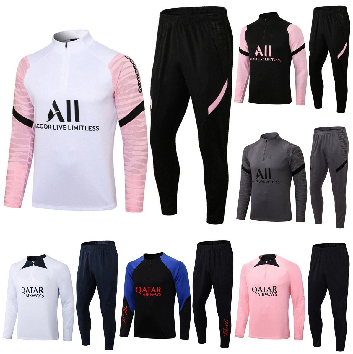 Футбольная тренировочная форма Париж Арсенал Челси Неаполь АС Дортмунд Марсель Аякс с длинными рукавами