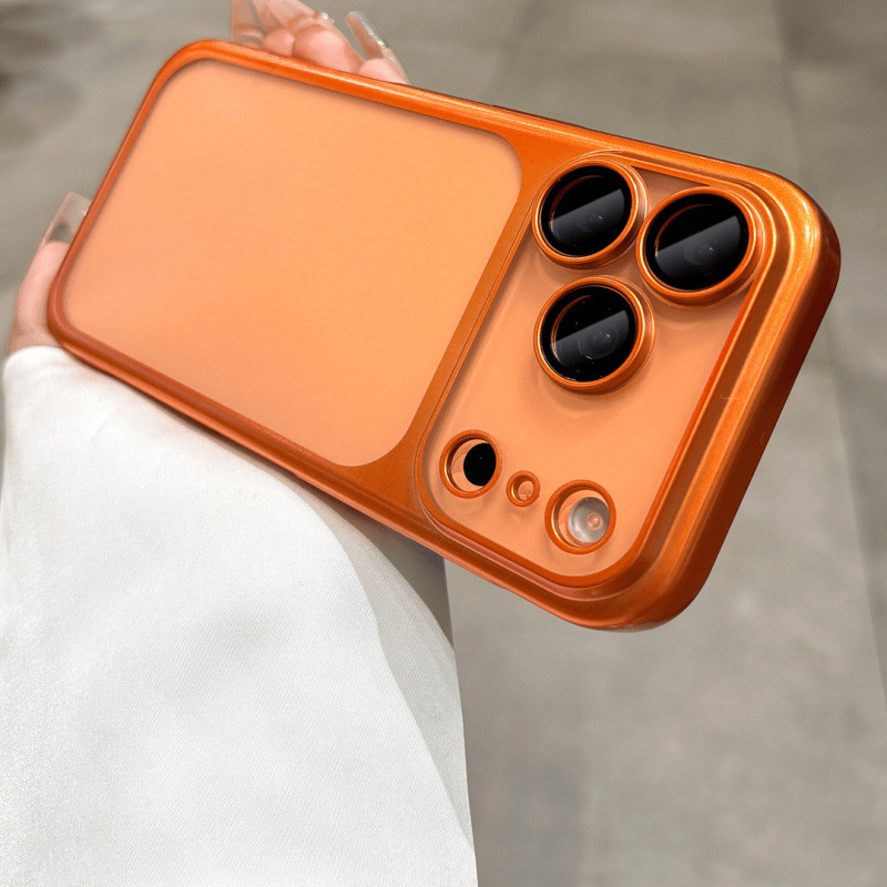 Suitable for Iphone17Promax Mobile Phone Case Frosted Electroplating Pc Ultra-Thin Anti-Fall Apple 16 Lens Film Protective Cover