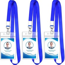 工作证卡套带挂绳透明员工出入证工牌厂牌pvc硬壳胶套学生校牌套