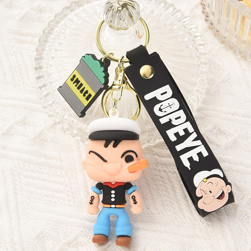 Pvcソフトゴム立体キーホルダーアニメかわいいペンダント創意強力船乗りキーホルダー卸売り|undefined