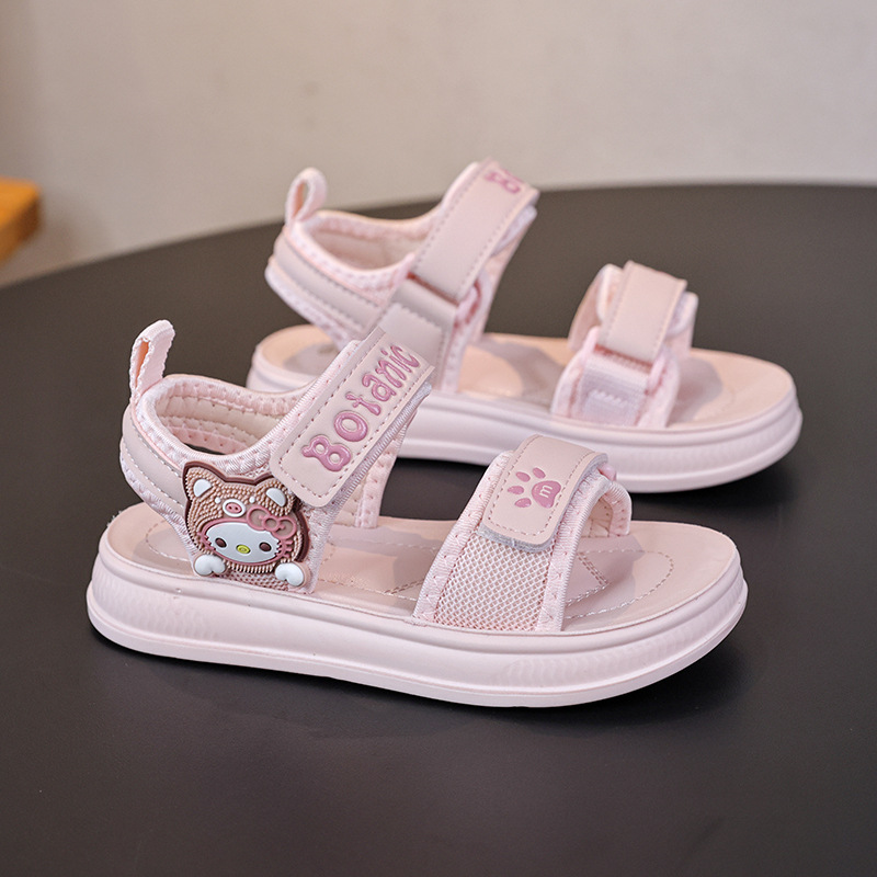 Niñas sandalias de verano 2026 nuevos niños princesa zapatillas deportivas zapatillas de playa antideslizantes de fondo suave image 5