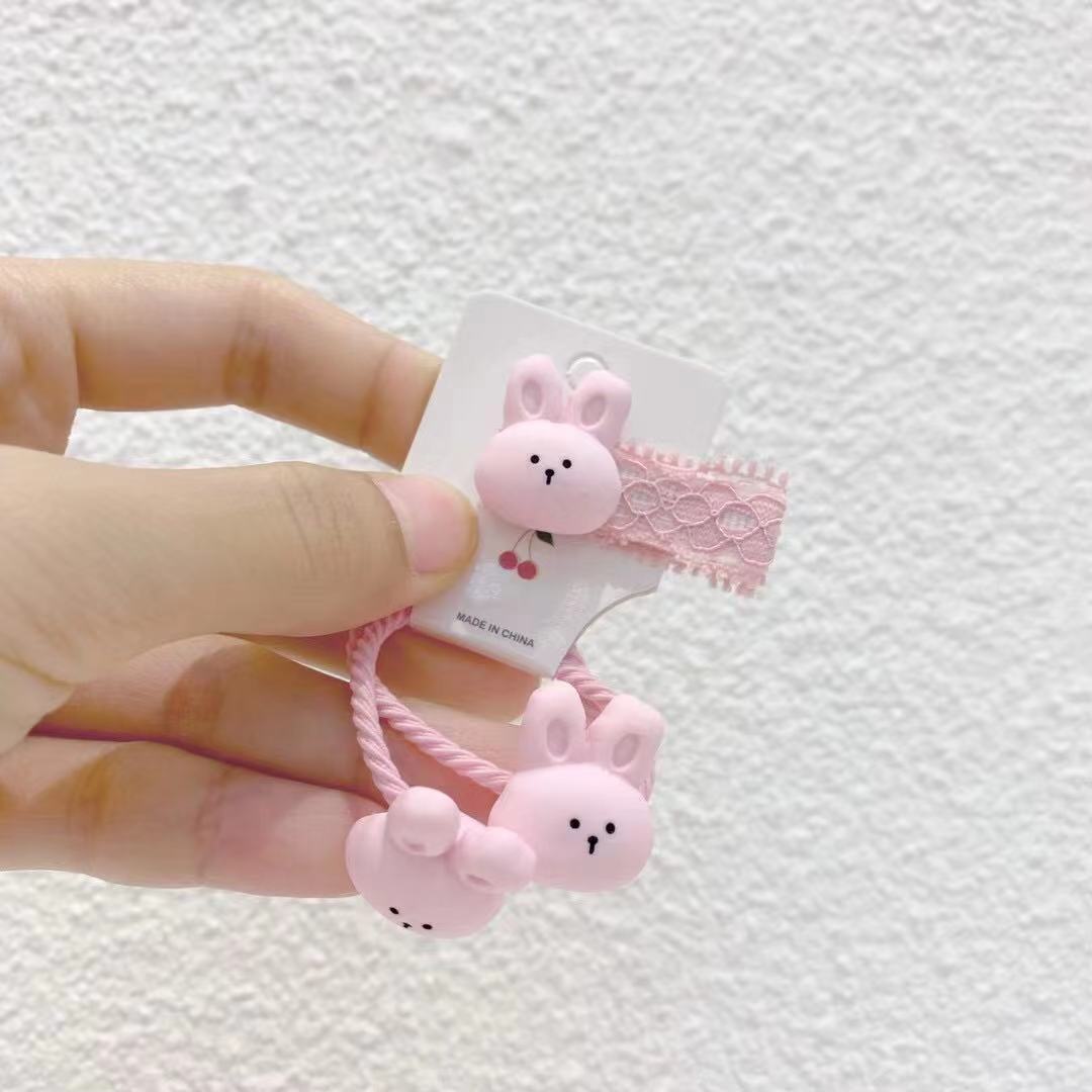 Lindo pequeño animal horquilla coreano ins Internet celebridad bebé horquilla pequeña banda de pelo no duele el pelo pequeño banda de goma flequillos clip