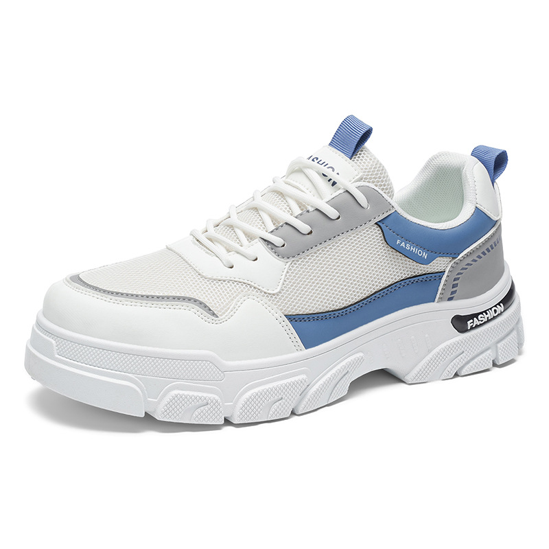Zapatos de skate para hombres 2026 nueva primavera mallas transpirables zapatos casuales para hombres botas de suela gruesa para hombres zapatos para hombres