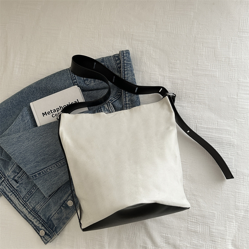 Nichezhong retro bolso de cubo para mujeres 2024 nuevo otoño y invierno versátil bolso de alta sensación bolso de hombro