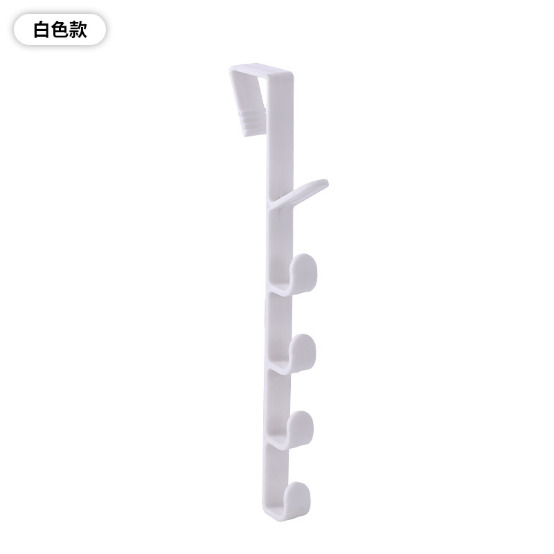 (2개) 도어 백 5 후크 수직 스트립 코트 후크 가방 옷장 문 다기능 보관 교수형 기숙사 침대 후크