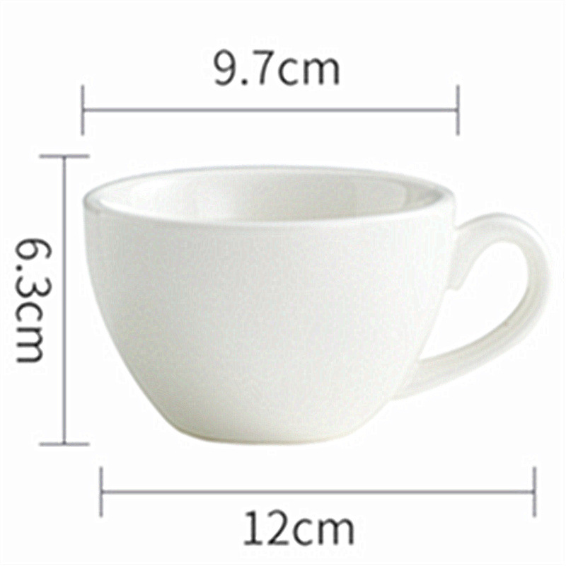 Taza de café de cerámica 220ml estilo europeo pequeño lujo capsicino Mocha taza italiana concentrada taza latte