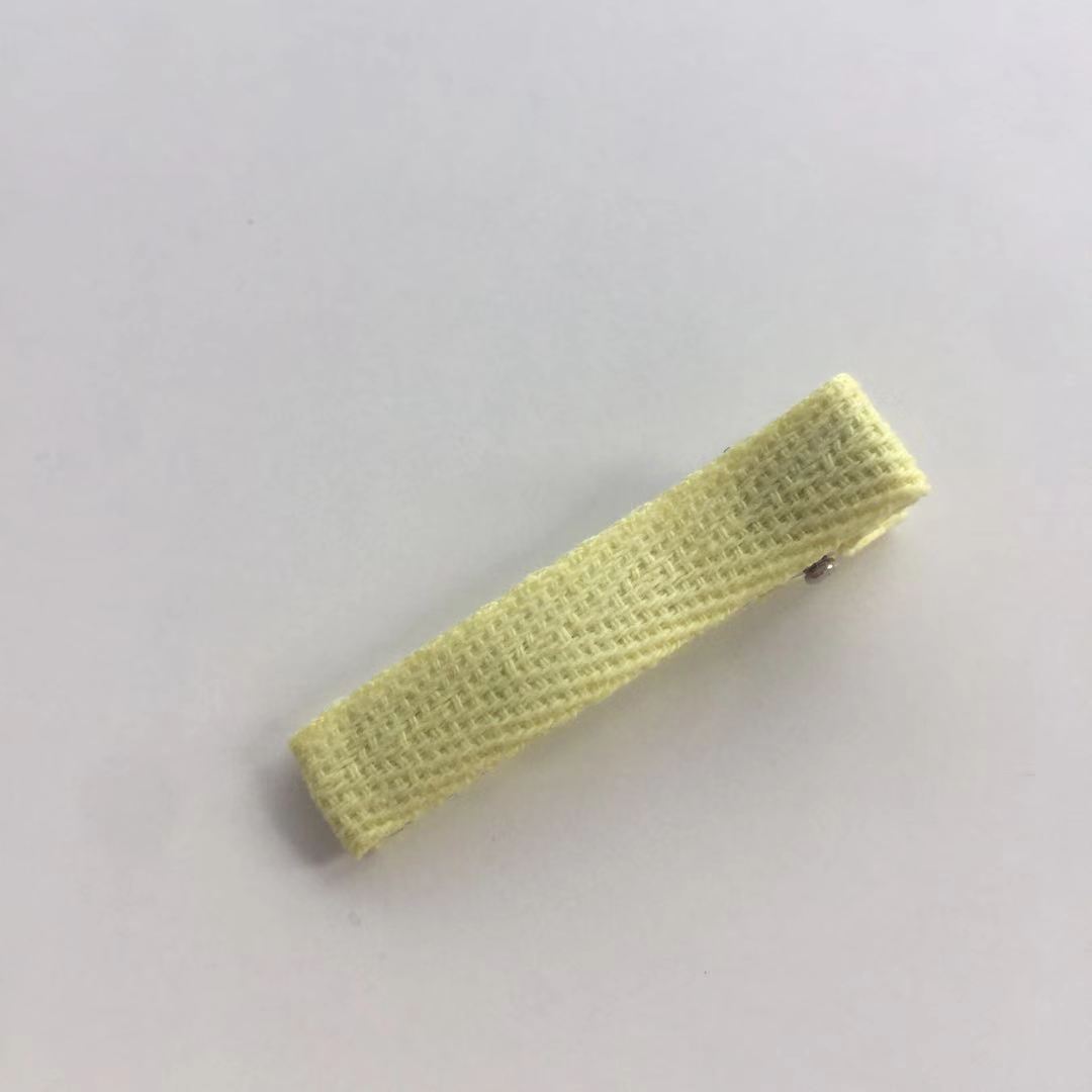 子供のヘアピン工場供給キャンディーカラーのヘリンボーン綿布オールインクルーシブダブルフォークカモノハシクリップ女の子アクセサリー卸売印刷