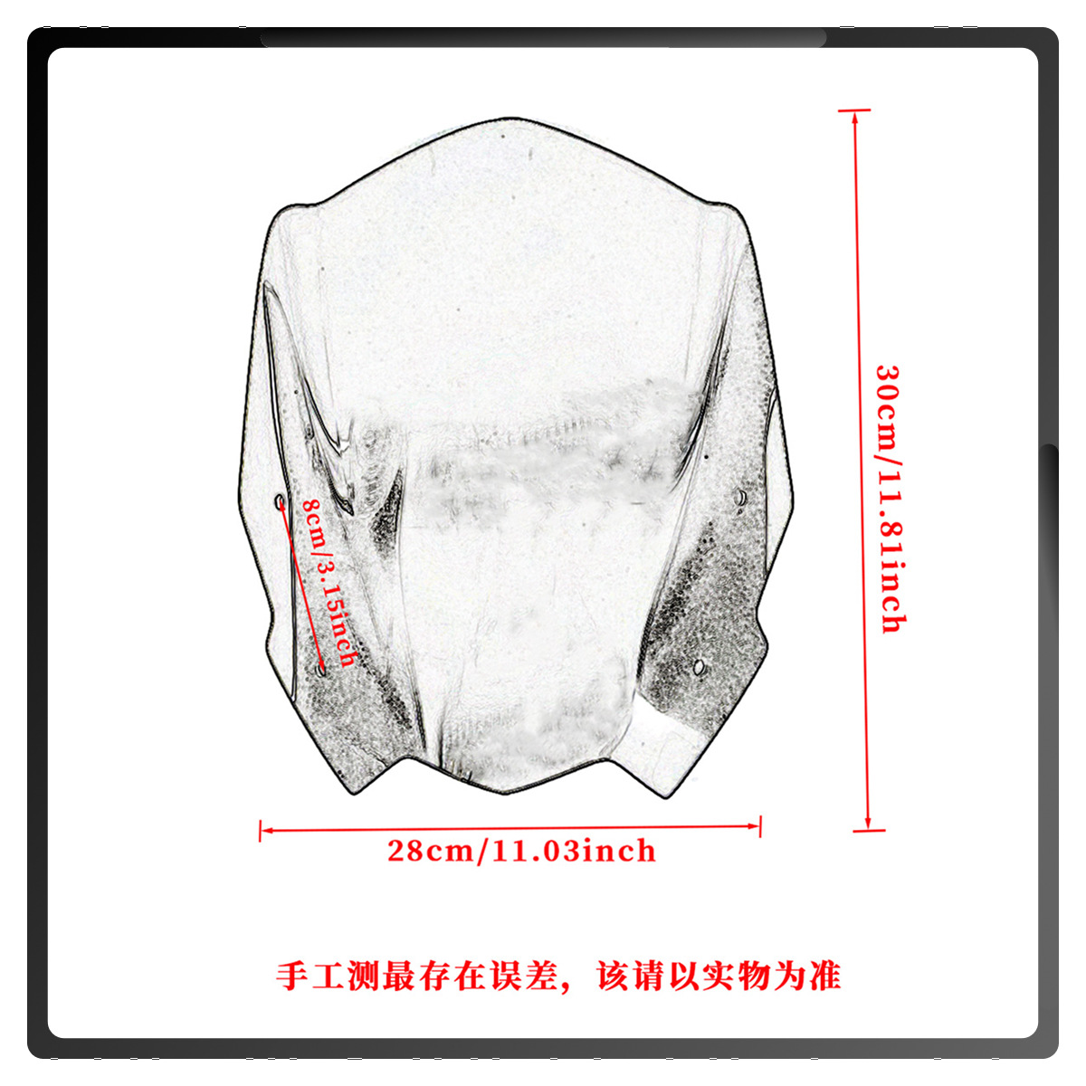 Suitable for Bmw G310R 16-22 Years Motorcycle Modified Windshield Front Deflector Front Windscreen