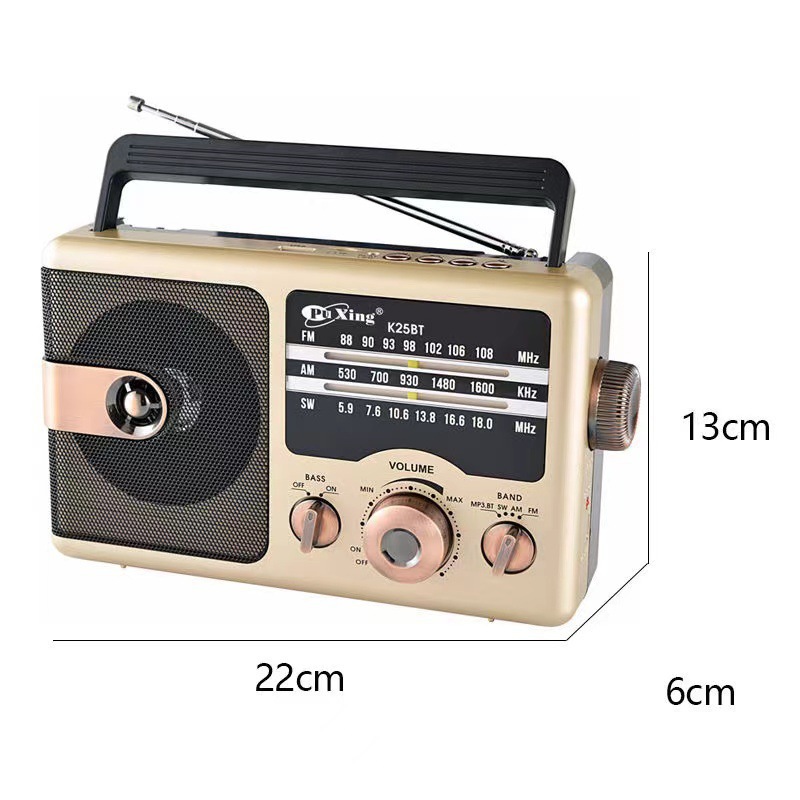 Nuevo 2025 nuevo retro radio recargable multibanda Bluetooth para personas mayores subwoofer de alto volumen