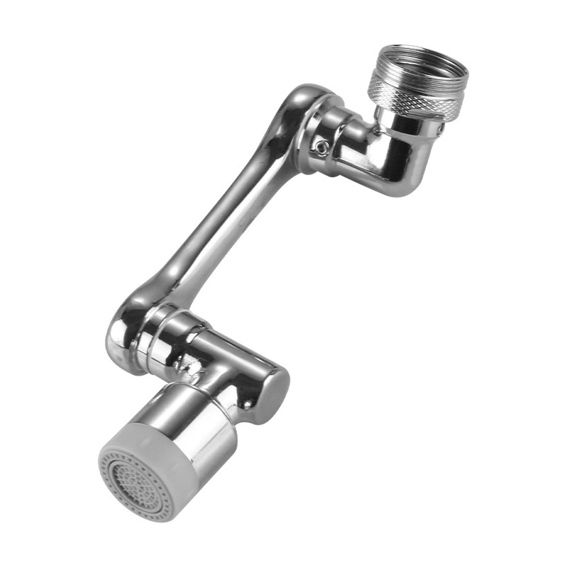 Роторный насадочный смеситель-«болванка» с робо-рукой, универсальная насадка, вращение на 1080°, против разбрызгивания, поворотный удлинитель-распылитель