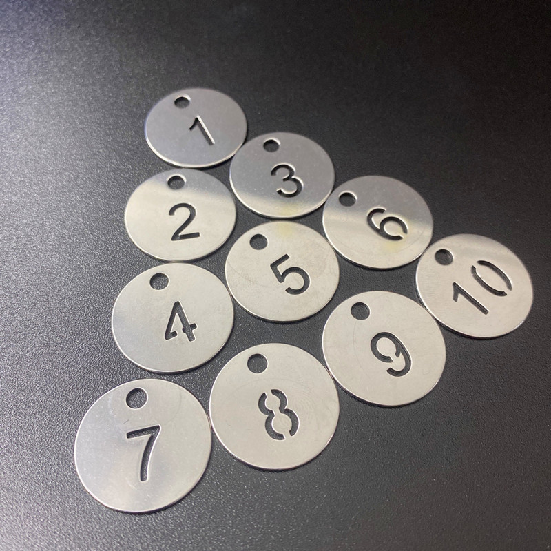 现货304不锈钢数字牌金属镂空数字吊牌标记编号1-100数字铭牌