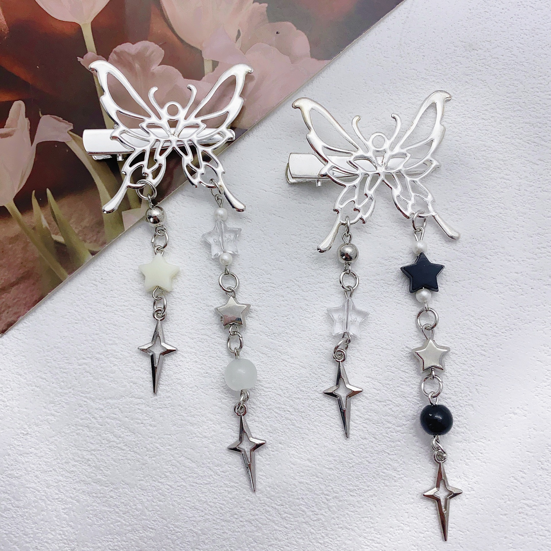 Charm Hair Clips Hair Accessories Type 1 Piece Quantity IG Style Lady Women's Butterfly Alloy Charm Hair Clips