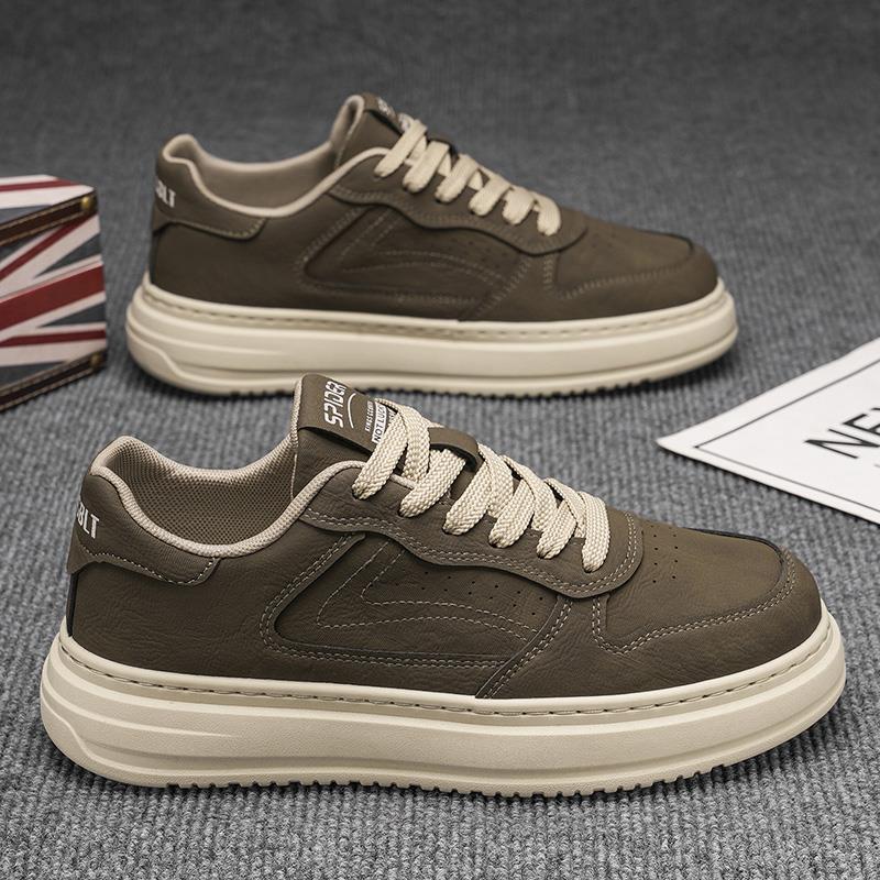 Men's Shoes New Style 2025 Summer Retro Trendy Versatile British Casual Sports Thick-Soled Wear-Resistant Men's Low-Cut Sneakers