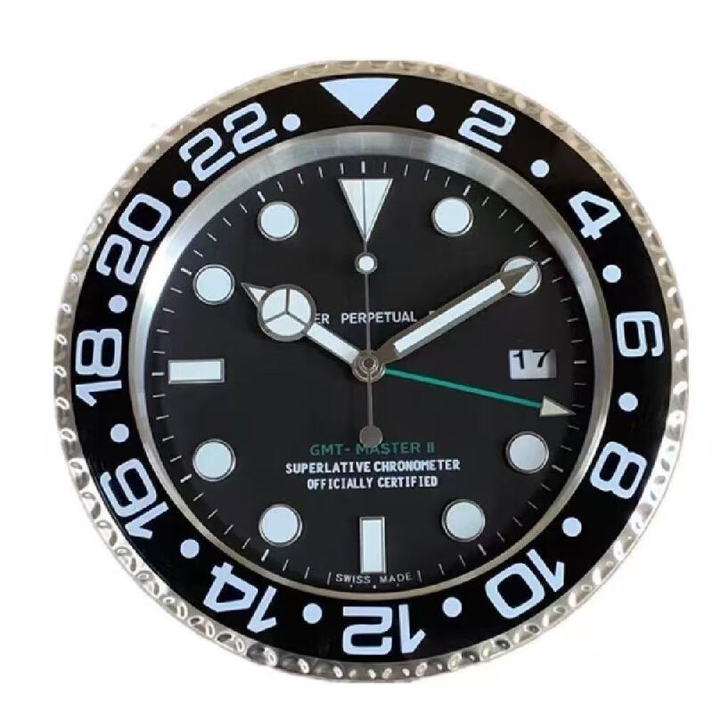 Fashionwallclock劳力水鬼迪通拿格林尼治系列金属14寸挂钟北欧|undefined