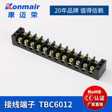 TBC-6012固定式接线端子排 60A12P 10mm2平方 12进12出 阻燃 铜件