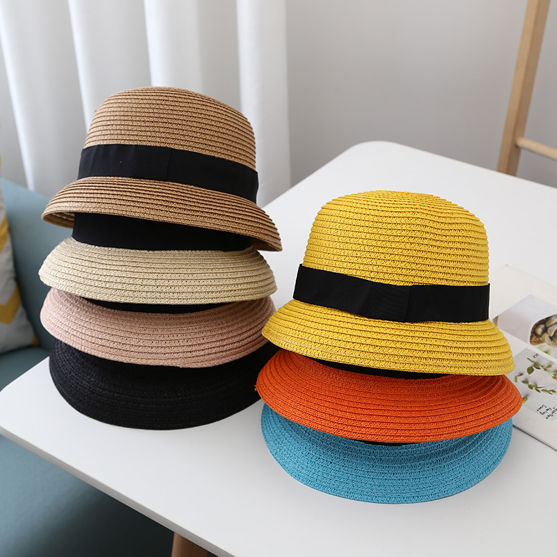 Children's hats, unisex summer sun hat, sunshade hat, grass hat, sun hat, cooling hat, baby fisherman hat, parent-child hat