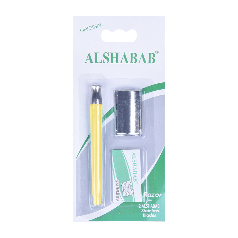 Rastrillo de Afeitar Manual Acero Inoxidable Doble Filo para Uso Doméstico