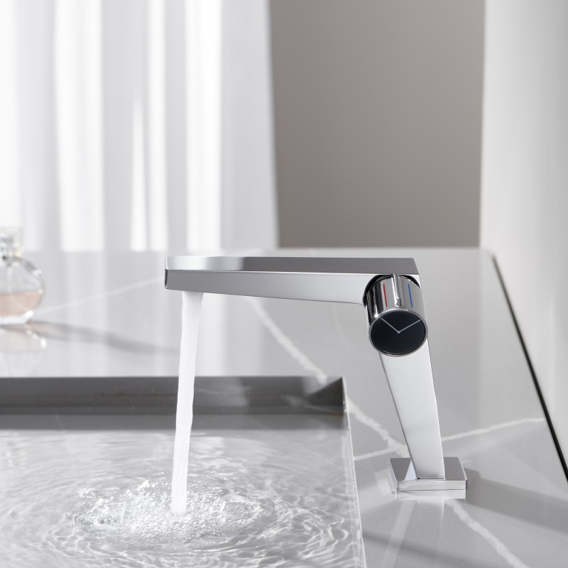Kaiping Youjia Bathroom Basin Hot and Cold Faucet Copper Simple Fashion Basin Faucet Splash-proof 31777
