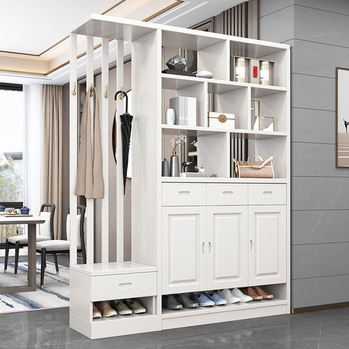 Solid wood entry screen partition cabinet, simple living room entrance cabinet, wine cabinet, integrated hall cabinet, modern storage cabinet, shoe cabinet