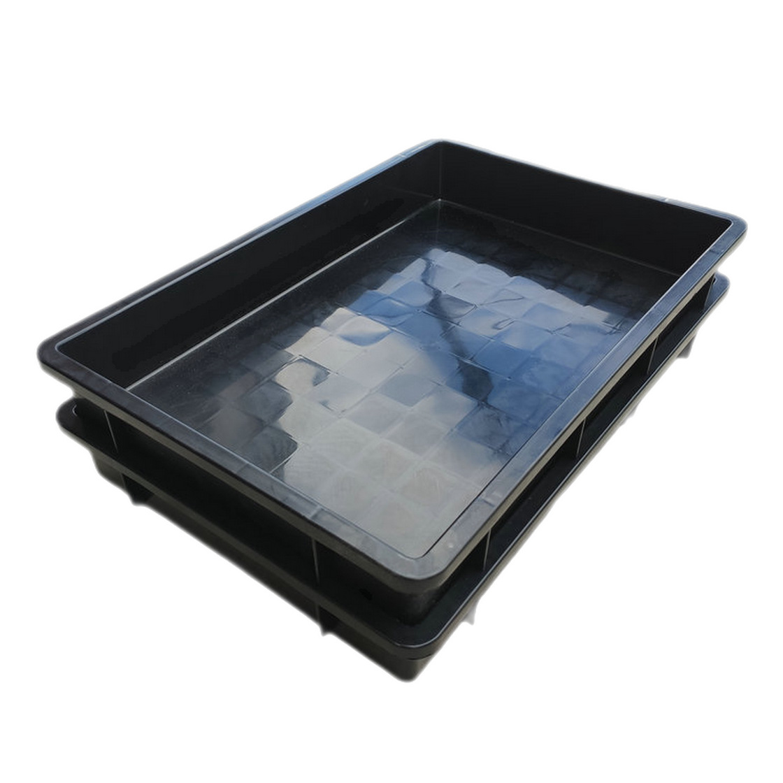 1号2号3#黑色防静电零件盒塑料周转箱电子元件长方形方盘物料托盘