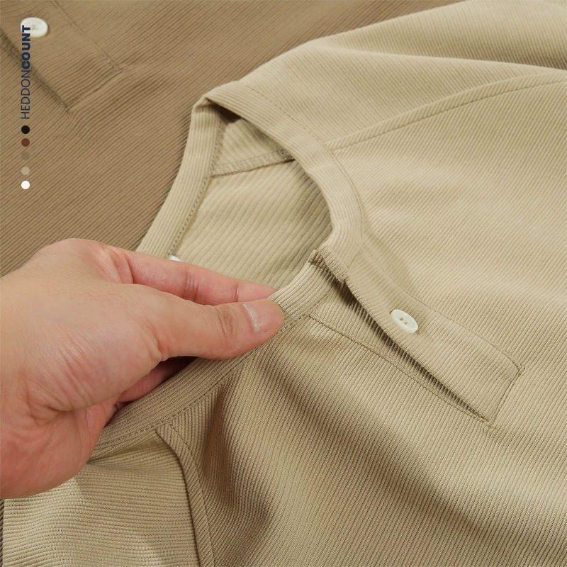 Men's New China Henry Pitch Футболки для мужчин и женщин с короткими рукавами Летнее свободное дышащий дизайн с ощущением Henry Gitch Половина рукава